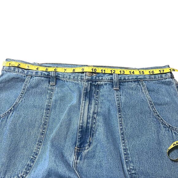Vintage 90s Blassport Denim Carpenter Cargo Cropped Jeans Size 16 - Picture 4 of 6